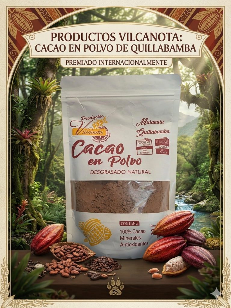 Cacao Puro en Polvo x 220g (Vilcanota)